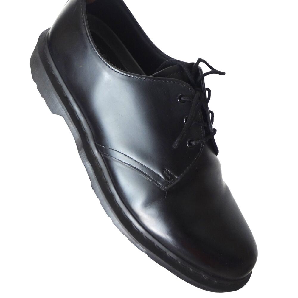 Dr Martens Mens 13 Soft Wair 1461 Mono Platform Oxford Black Leather Shoe Chunky